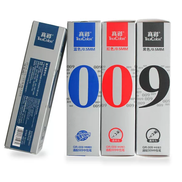 Truecolor 009 Pen Refill 0.5mm Gel Pen Refill Black Red Blue Ink Blue Signature Pen Refill 20 Pieces