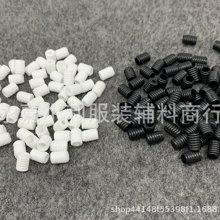 螺纹口罩绳配件调节扣欧盟环保塑料圆筒形可来样订颜色环保材质