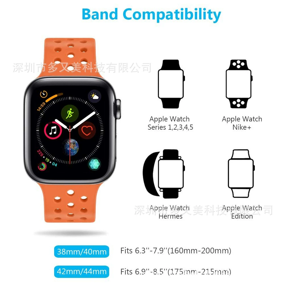 Подходит для часов Apple S9, браслет iWatch8, AppleWatch9, спортивный силикон, новый мужской обзор модели