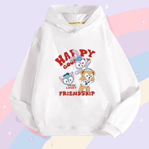 Women's Hooded Sweatshirt Tolly Pussycat Star Bear Children's Outerwear Autumn Thin Style Cute Kids' Medium and Large Outerwear