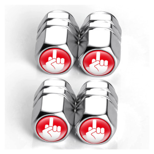 New Cross-Border Car Personalized Modified Valve Cap Tire Universal Aluminum Alloy Middle Finger Valve Core Cap