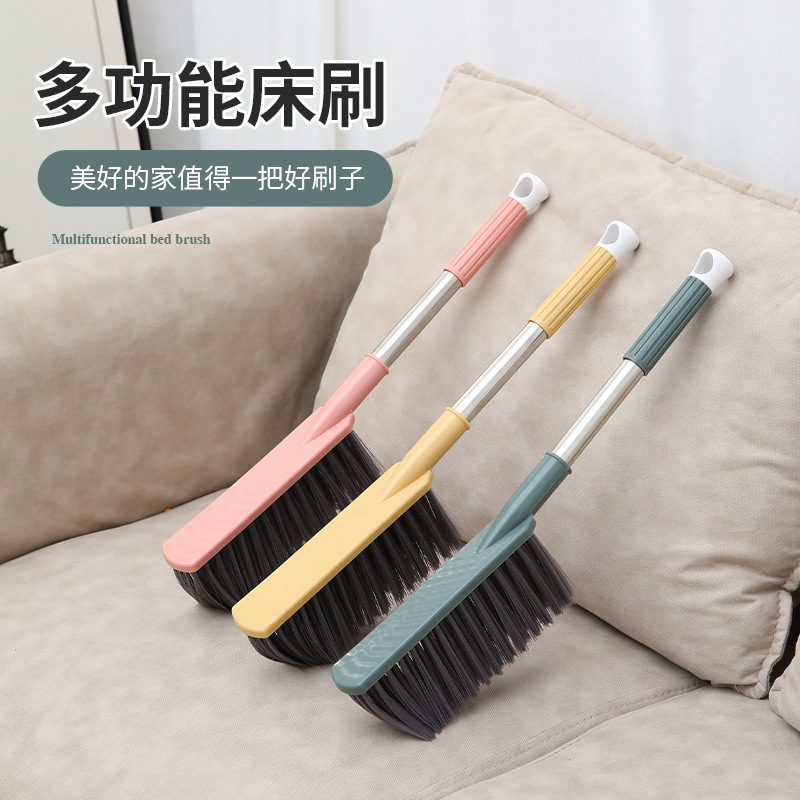 Bed Sweeping Brush, Household Bedroom Cleaning Supplies, Long-Handled Sofa Carpet Dust Removal Soft-Bristled Brush, Cute Bed Broom