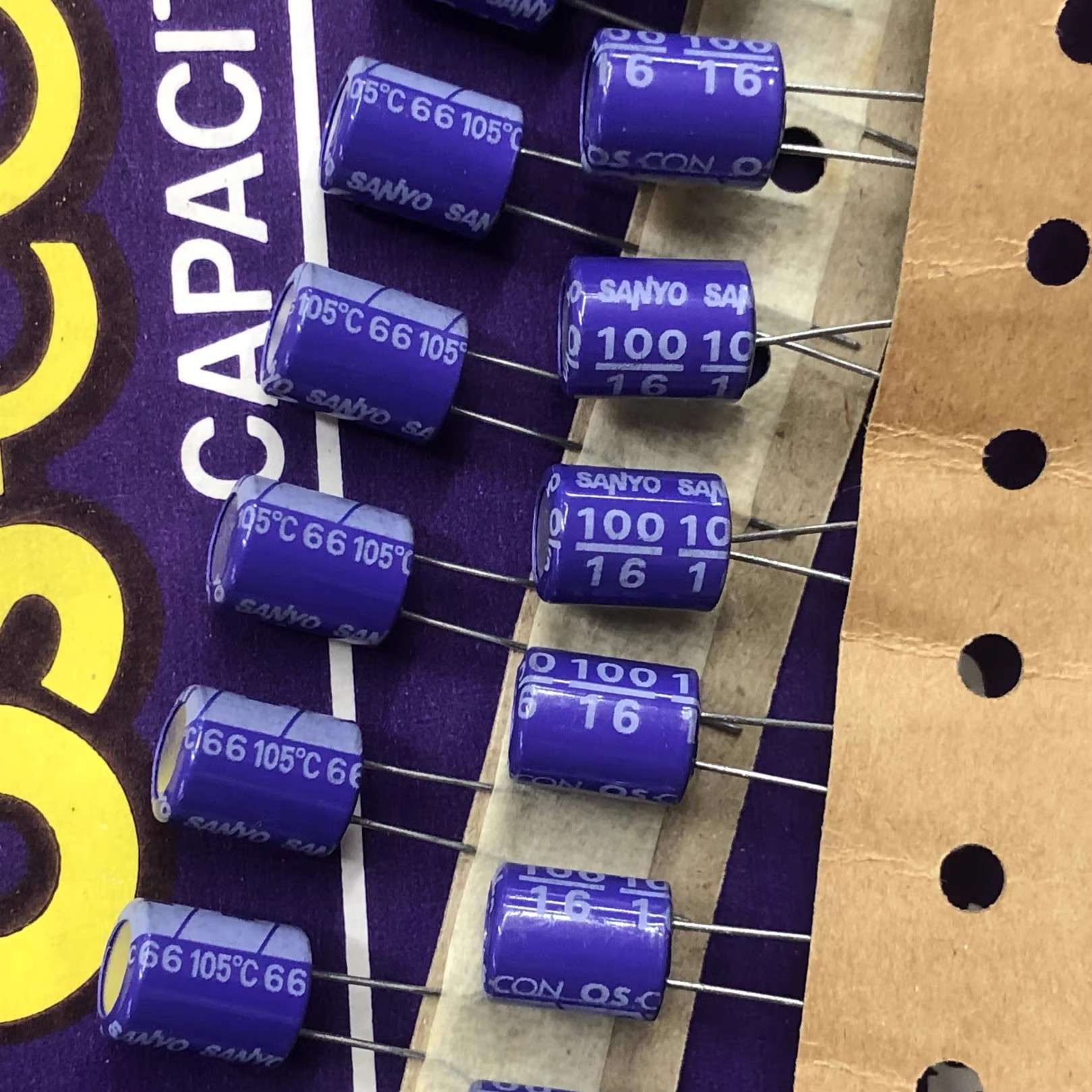 SANYO电容 16v100uF 100UF 16V原装日本全新三洋OS固体电解电容