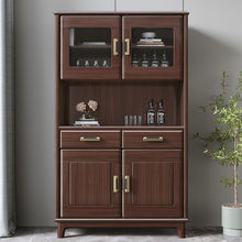 新中式胡桃木新款简洁柜大小户型储物柜餐边柜靠墙客厅厨房柜