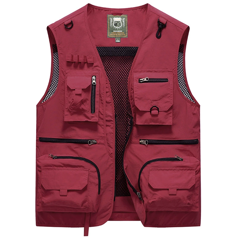 Свободный жилет с несколькими карманами, съемный весенне-летний жилет, внешнеторговый трансграничный дышащий жилет, Рыболовный Жилет Reporter