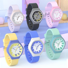 New simple quartz children's good-looking watch swimming waterproof grade student exam academic master silent women's watch wholesale