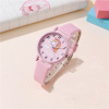 Cute fashionable quartz belt, small fuchsia watch