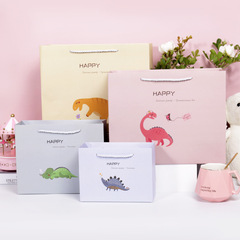 Cartoon Gift Bag Cute Dinosaur Gift Pouch Children's Day Handout Tote Paper Bag Wholesale