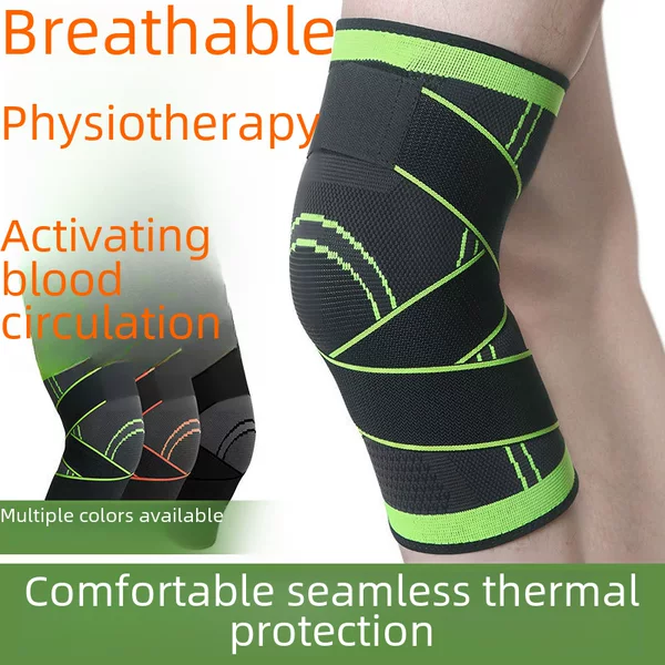 Sports pressurized knitted knee pads running and cycling basketball breathable strap knee pads Outdoor Fitness Mountaineering knee pads cross-border