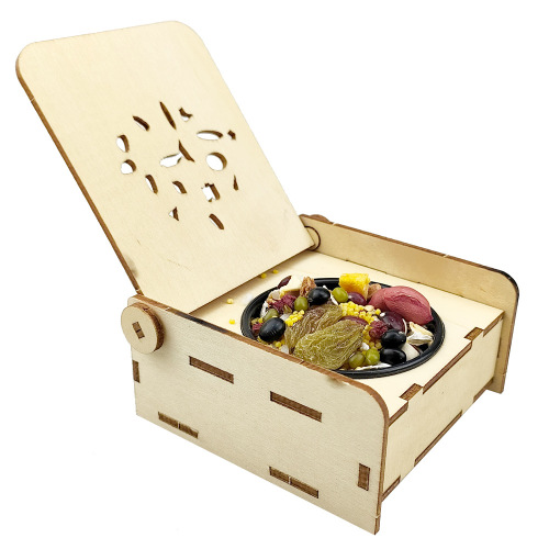 Hamster food bowl, solid wood educational toy, food bowl, swing track, house, shelter, cage, training climbing frame, stairs