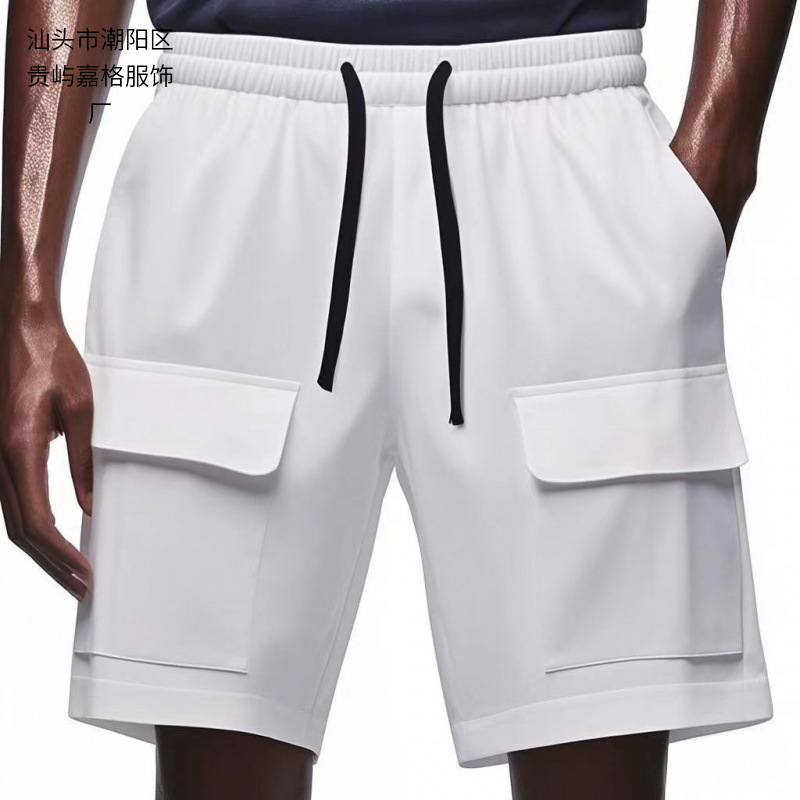 Cross-Border European and American Men's Shorts Casual Workwear Men's Summer Sports Beach Pants Multi-Pocket Five-Point Pants Casual and Versatile