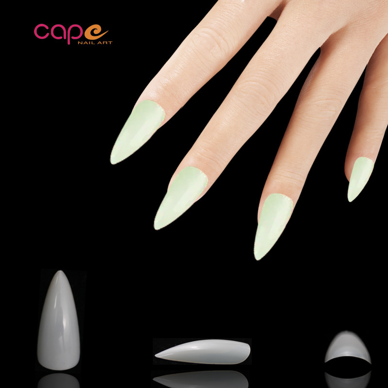 Cross-Border Hot-Selling K·Nail Fake Nails Plastic Abs Manicure Salon 24 Pieces Short Pointed Nails