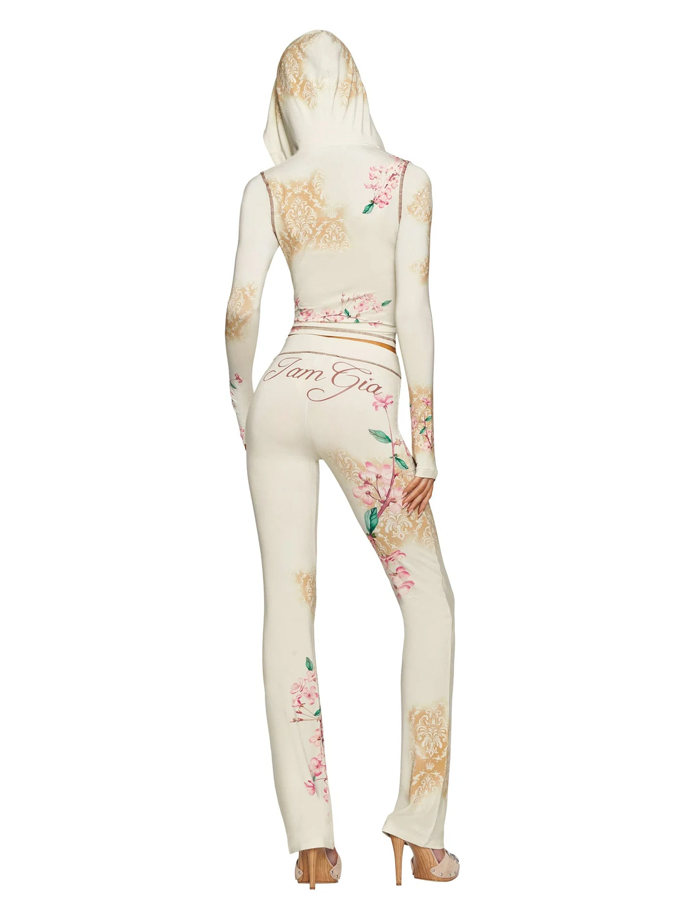 Gilt pink flower / S