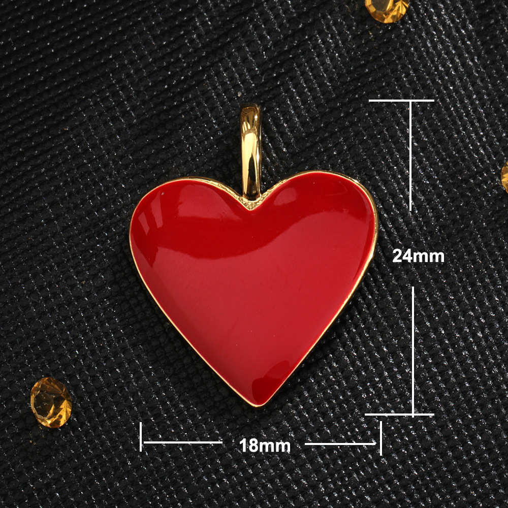 Inlay Design 1 Piece Copper Zircon Gold Plated Letter Square Heart Shape Polished Pendant