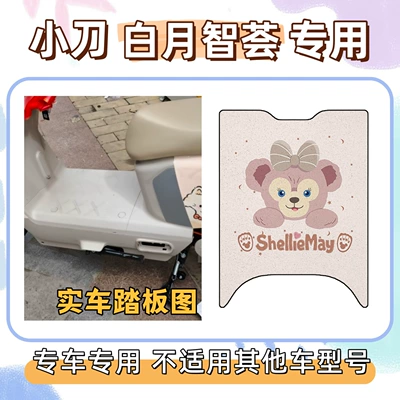 Electric vehicle foot mat foot mats + seat cushion cover - foot-mat-with-velcro-shirley-rose-pink-little-knife-white-moon-wisdom