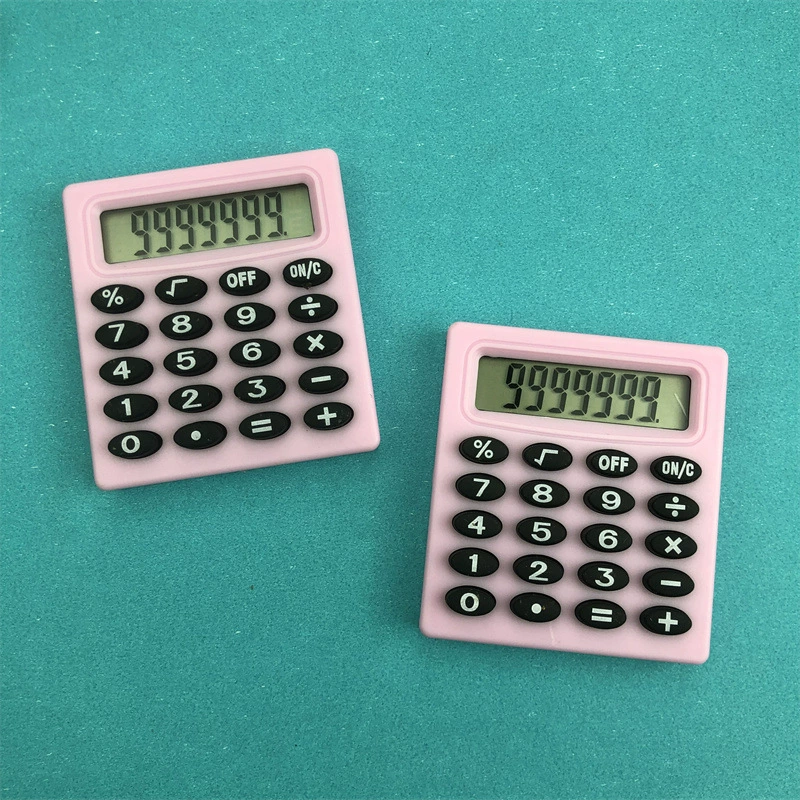 Карманный мини-калькулятор «Small Quartet Pocket Cartoon Mini Calculator Pocket Treasure Block Battery Calculator Candy Portable Computer»