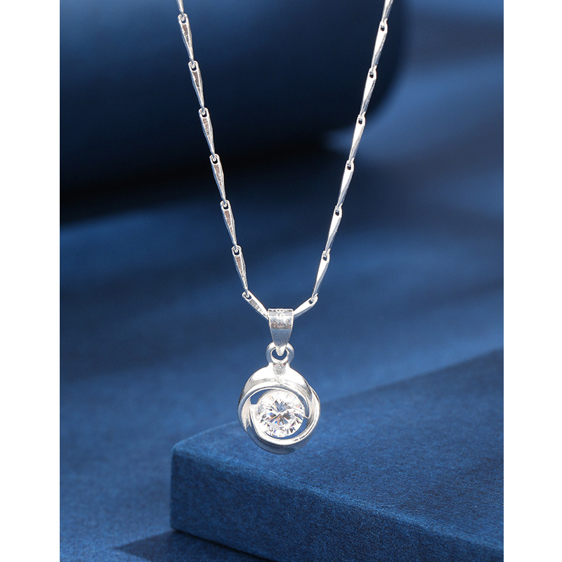 999 collar de diamantes de plata de ley para mujer, lujo ligero, colgante de circón de nicho de alta gama, cadena de clavícula de todo fósforo, regalo del día de la madre