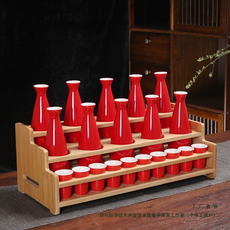 Bola de vino pequeña de cerámica Bola de vino caliente casera Bola de vino caliente anticuada Bola de vino dividida dos o dos juegos de vino de say juego de copa de vino botella de vino