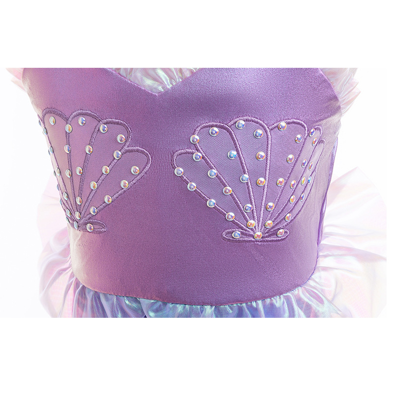 Comercio exterior sirena niña princesa vestido película mismo estilo para niños vestido de cabestrillo vestido de cola de pez traje de baño foto hilo