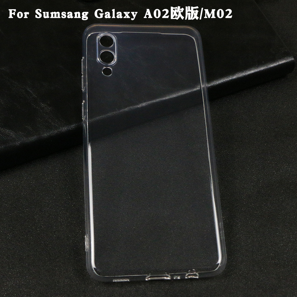 适用于三星 Galaxy A02 欧版 全透明防水纹TPU无夹口手机壳素材壳