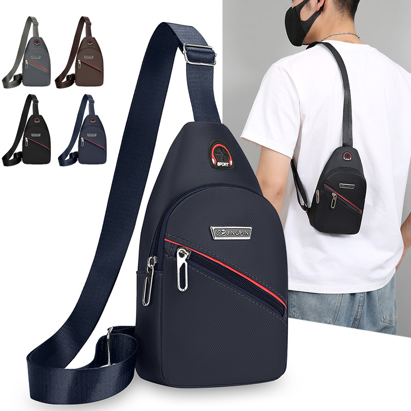Nuevo bolso de pecho casual para hombres coreanos bolso deportivo para hombres bolso de hombro mochila pequeña bolso de pecho bolso de bicicleta