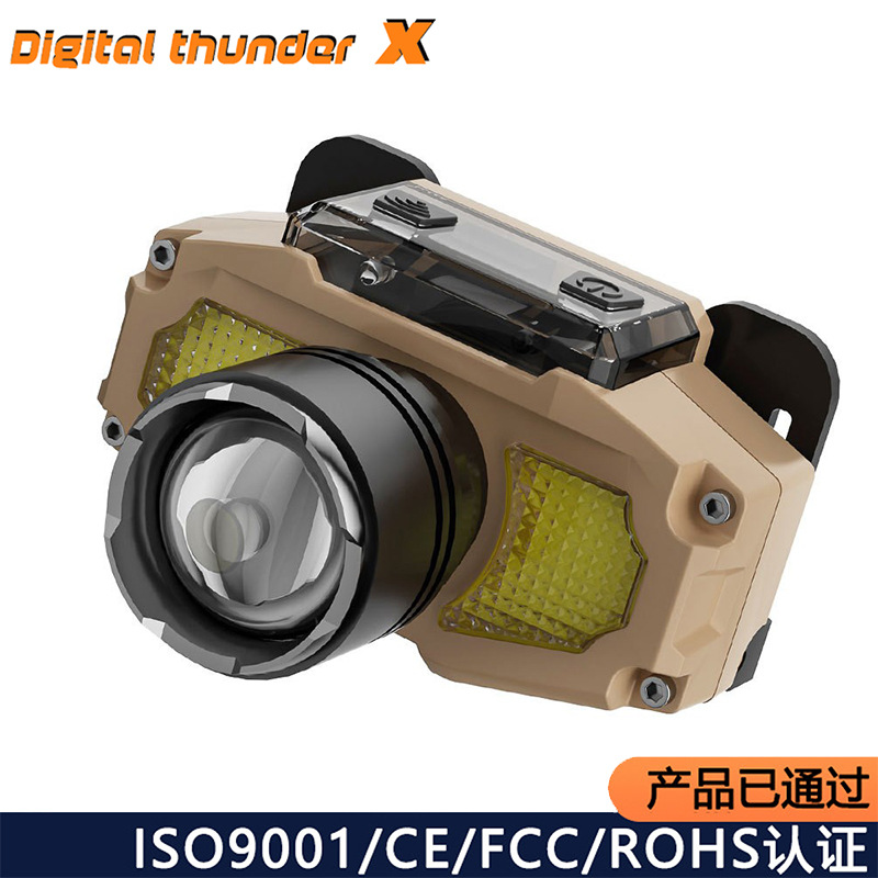 Faro DE LA CÁMARA luz fuerte recargable de largo alcance impermeable hogar Súper brillante montado en la cabeza pesca nocturna lámpara al aire libre lámpara de minero de inducción