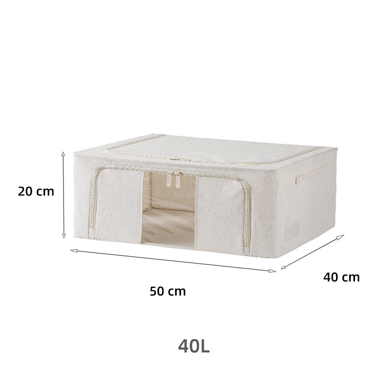 Anqin PP ボード衣類収納ボックス生地折りたたみ天山綿とリネン寝室収納大容量防塵ボックス
