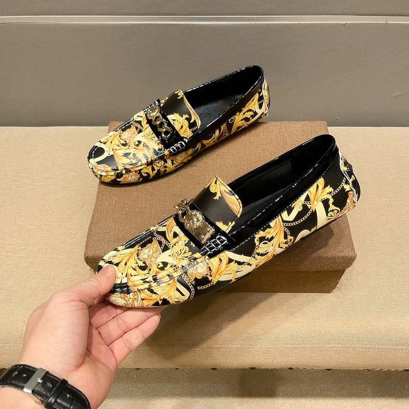 Zapatos Bean para hombres 2024 Europa de pie zapatos de cuero de alta gama zapatos de conducción coreanos zapatos casuales para hombres transpirables