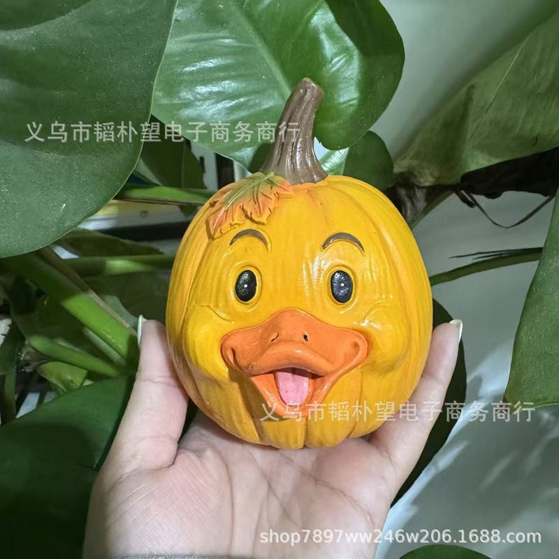 跨境Animal pumpkin statue ornaments农场动物南瓜树脂摆件|undefined