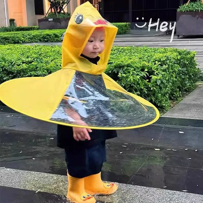 B.Duck, children's raincoat, trench coat, umbrella for kindergarten