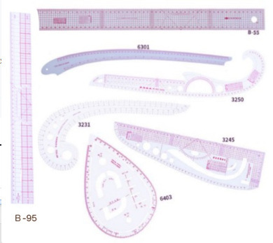 Diseño de ropa Regla de fabricación de patrones Regla de patrones Regla de patchwork Regla de corte Regla de corte Regla de arco Regla suave Regla de coser