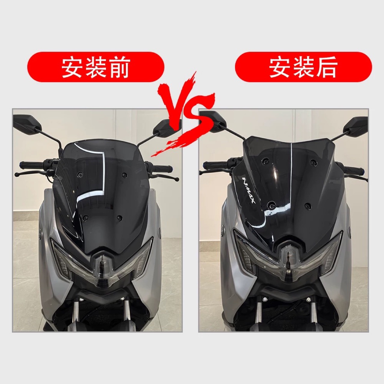Suitable for Yamaha Nmax155 25 Models Modified with Original Factory Style Competitive Windscreen, Windshield, Instrument Cover, and Wind Shield
