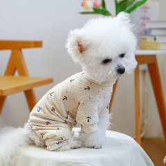 現物クロスボーダー爆金ペット子犬猫服源工場春夏新作ベージュ船錨四脚服