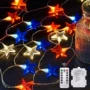 美国蓝白红新品跨境串灯