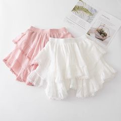 新しいスタイルのショートスカート、女性用の不規則なスカート、夏のハイウエスト、甘い、小さなレースのチュチュスカート、通勤用の気質