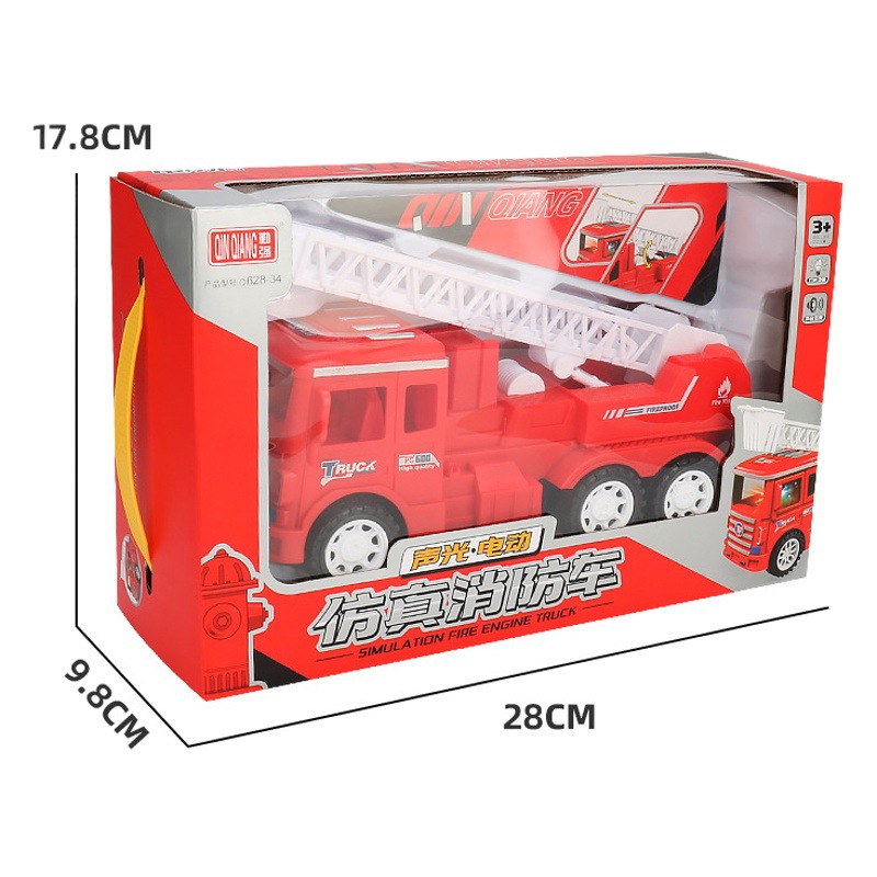 Nuevo coche de juguete universal eléctrico de fuego colorido música luz fuego escalera coche juguete de los niños puesto al por mayor