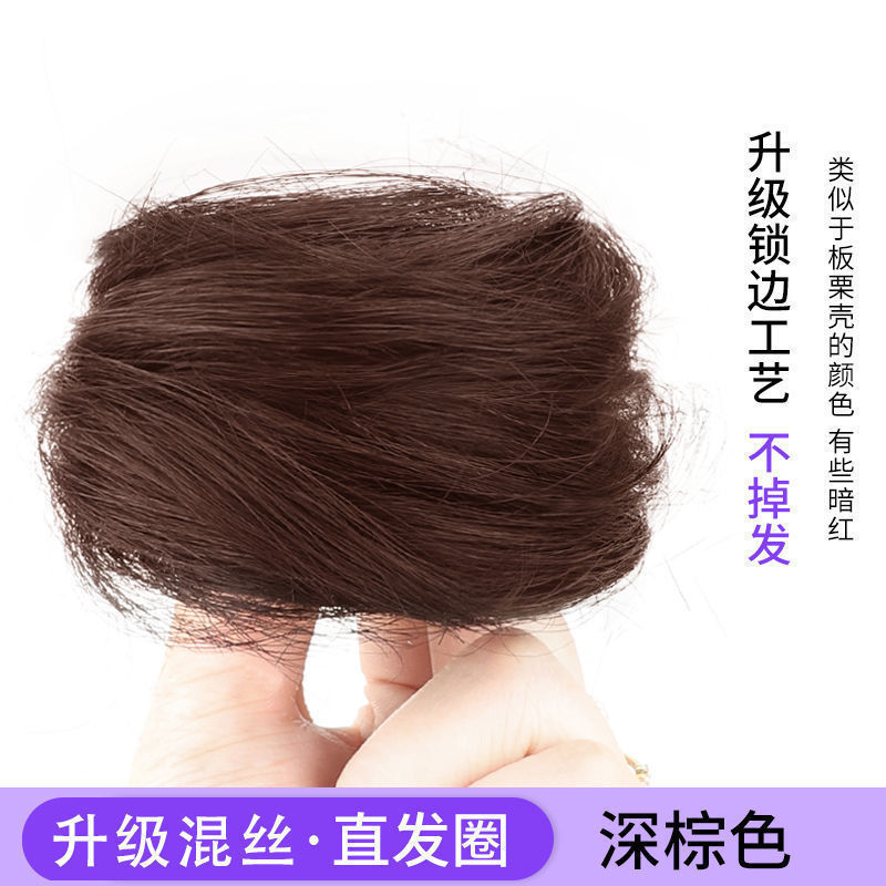 Peluca de las mujeres tocado corto Pelo Rizado bolsa Cola de Caballo Clip-on gran ola pera flor rollo mullido natural realista horquilla pelo agarre