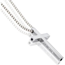 K 45728 Stains Steel Cross Necklace Anxiety Relief