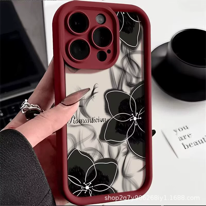 Apple, чехол для телефона, iPhone11, защитный чехол, с цветочным принтом, 16 Pro Max, 2/3/4/15/