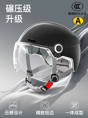 doesn't weigh down hair, safety helmet, Motosiklet kaskı (dəbilqə) - 3c-208-yoye-mo-ying-transparent-short-mirror