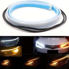 国境を越えて熱売した60cm超薄型日行灯ソフトシリコン車の白色光が黄色の流水車の日行灯に転向した