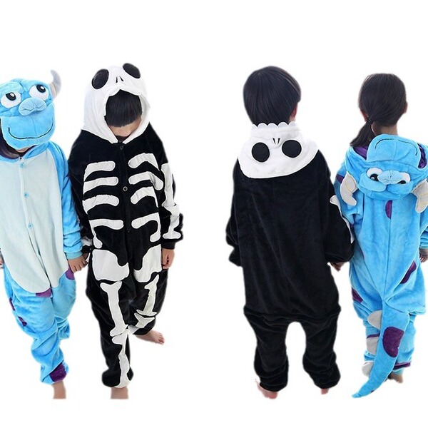 Children's cartoon flannel pijama for men and women
