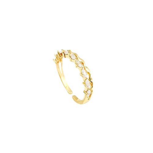 Korean-style zirconia ring for women, simple open-mouth pearl finger ring with adjustable fashion and personalized hand jewelry for wholesale.