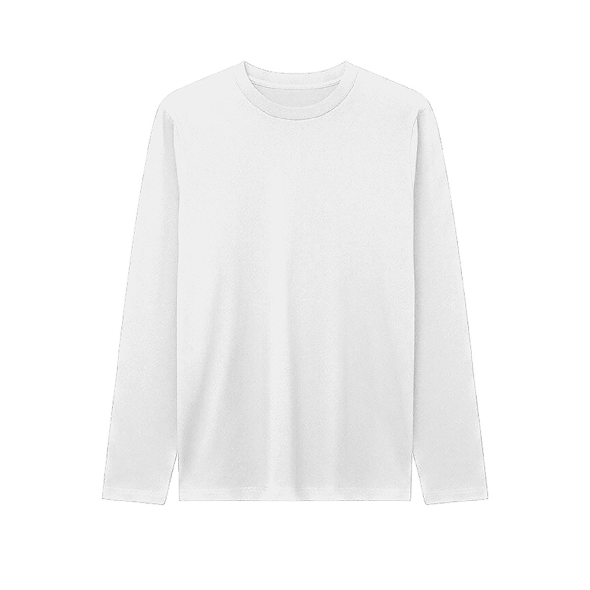 ETAI ropa de hombre primavera y otoño camiseta de algodón de manga larga hombre cuello redondo simple chaqueta suelta cuello redondo camiseta de color sólido