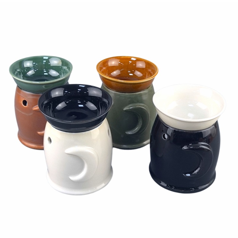 Porcelana blanca transfronteriza horno de incienso de aceite esencial oficina doméstica gran capacidad horno de incienso calentamiento de vela calentador de té horno de aceite esencial