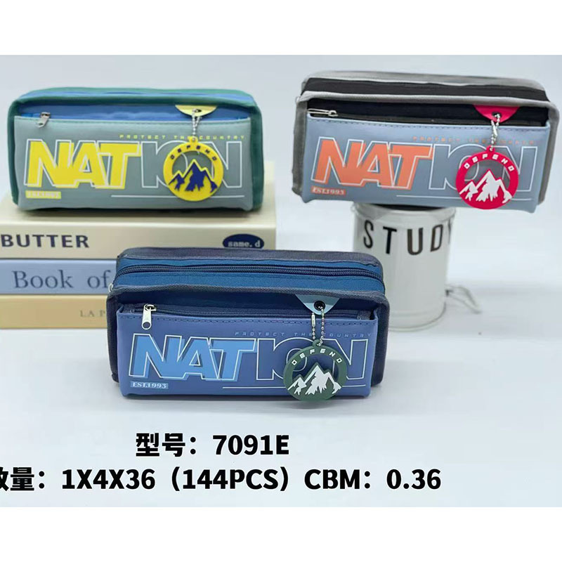 Caja de lápiz creativa caja de papelería de dibujos animados caja de lápiz de arena movediza de aceite de PVC estudiante de gran capacidad bolsa de lápiz al por mayor