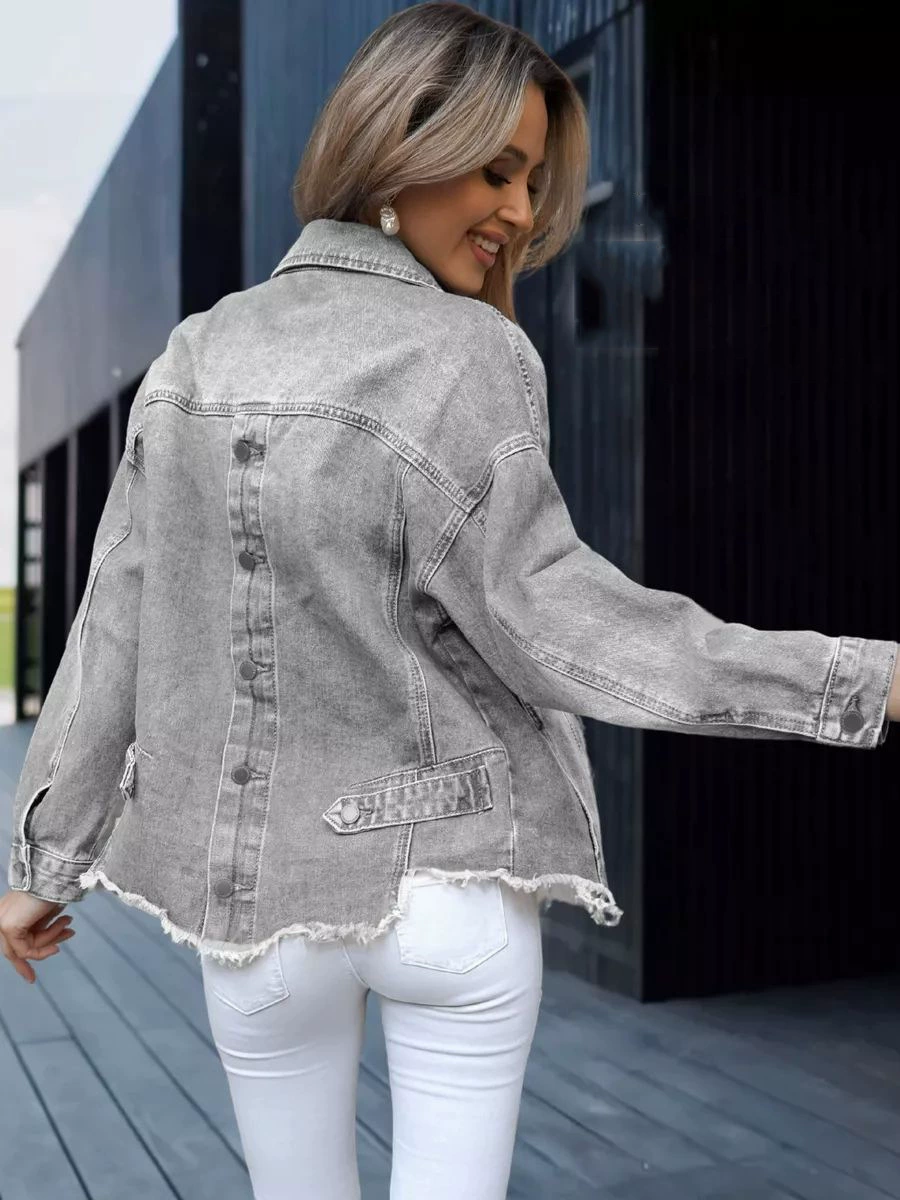 仔 牛 jacket denim jacket makes old grinding streaming coat