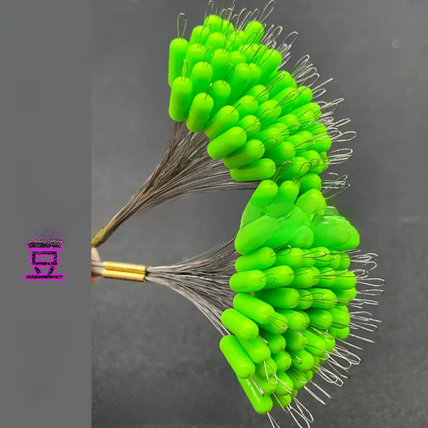 Fluorescent Green Silicone Large Space Bean Bulk Mackerel Line Set Space Bean Giant Extra Large Space Bean Fishing Gear