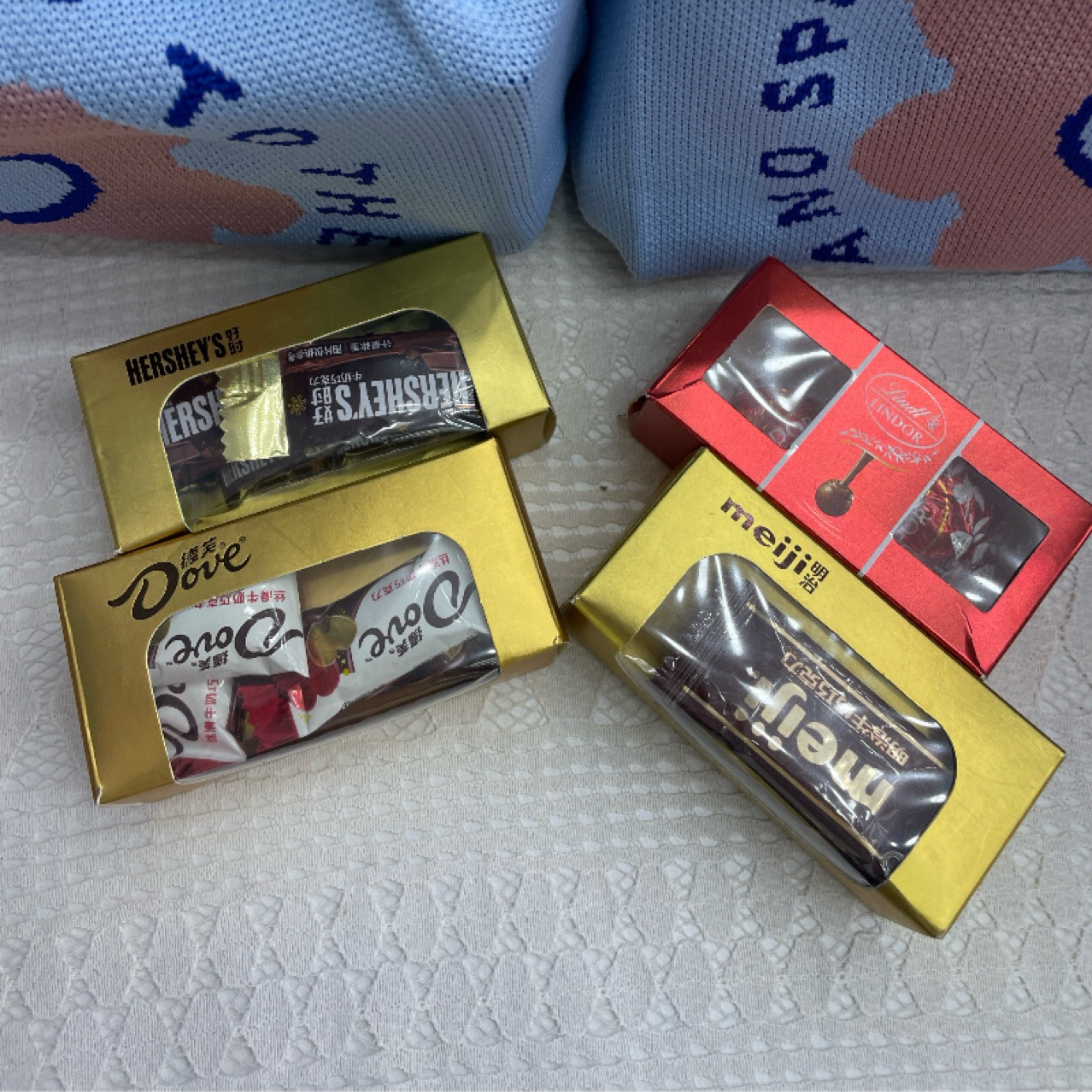 明治德芙瑞士莲好时排快巧克力盒子透明巧克力盒喜糖专用盒礼盒