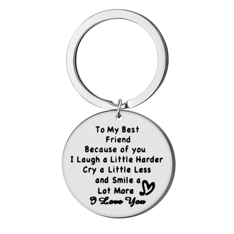 Style Simple Lettre Acier Inoxydable Femmes Pendentif De Sac Porte-clés display picture 1